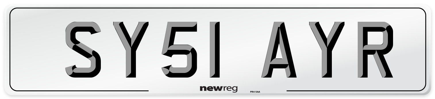 SY51 AYR Number Plate from New Reg
